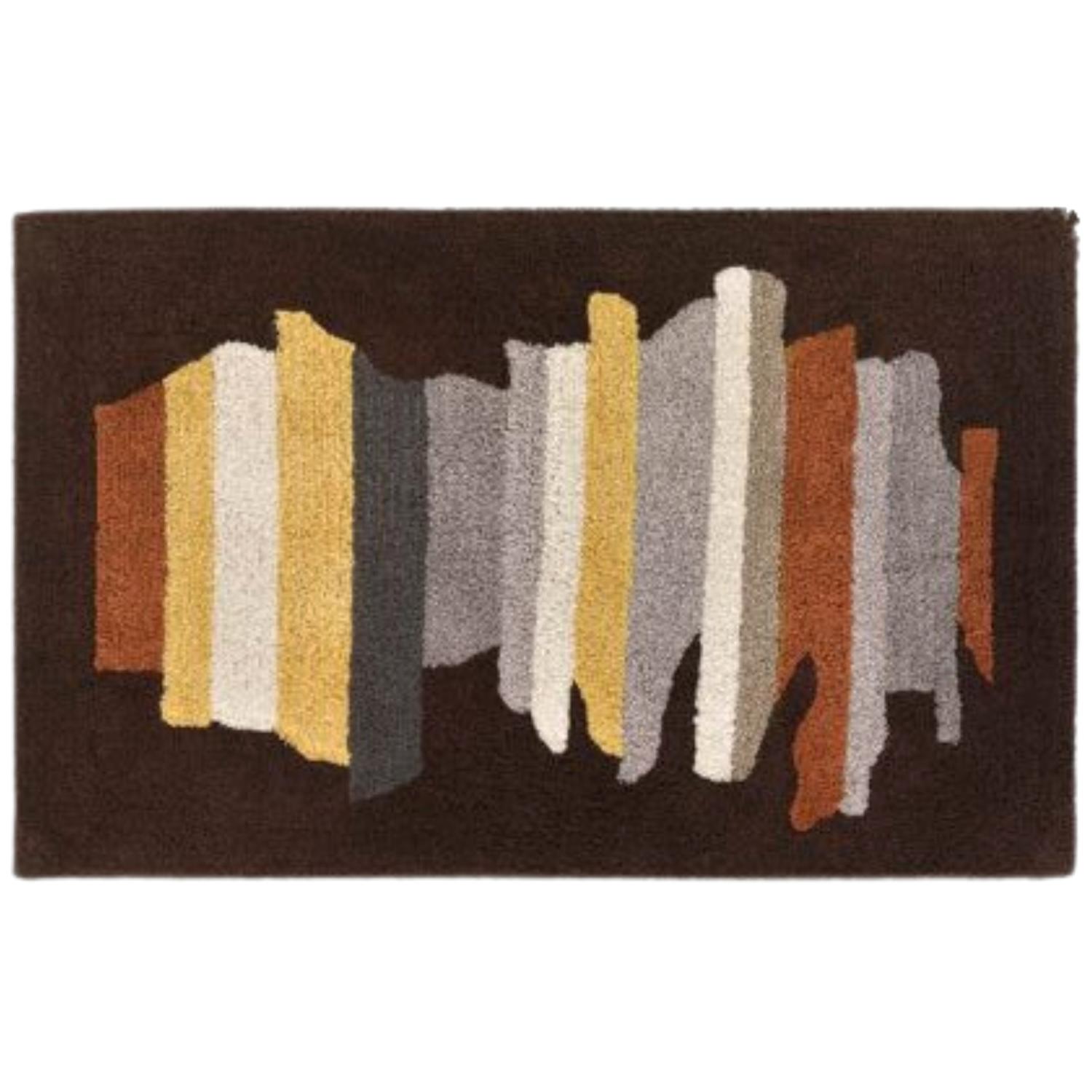 Mirabello Tappeto Bagno Carrara 70x140 cm in cotone John 002 Brown