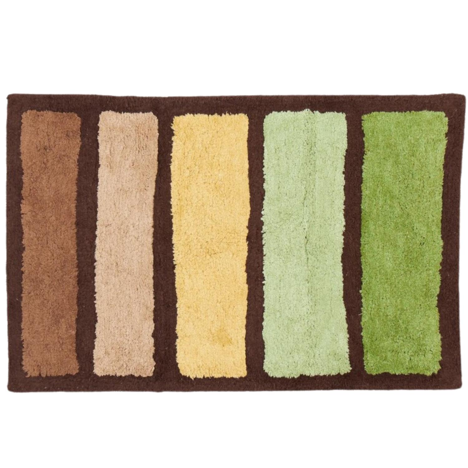 Mirabello Tappeto Bagno Carrara 50x80 cm in cotone Amorgos 002 Green