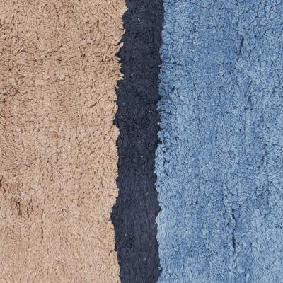 Mirabello Tappeto Bagno Carrara 50x80 cm in cotone Amorgos 001 Blue_