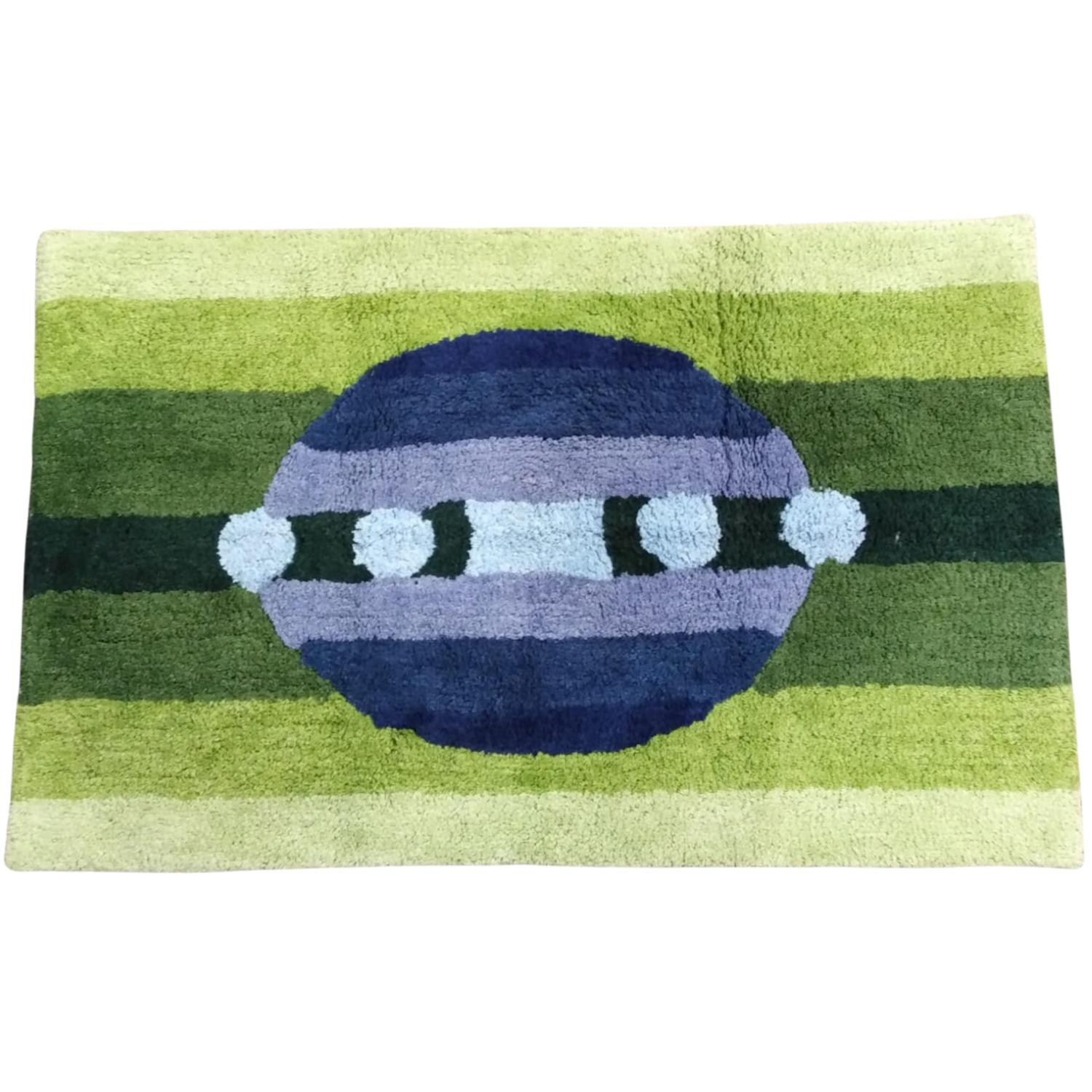 Mirabello Tappeto Bagno Carrara 50x80 cm in cotone Mykonos 001 Blue