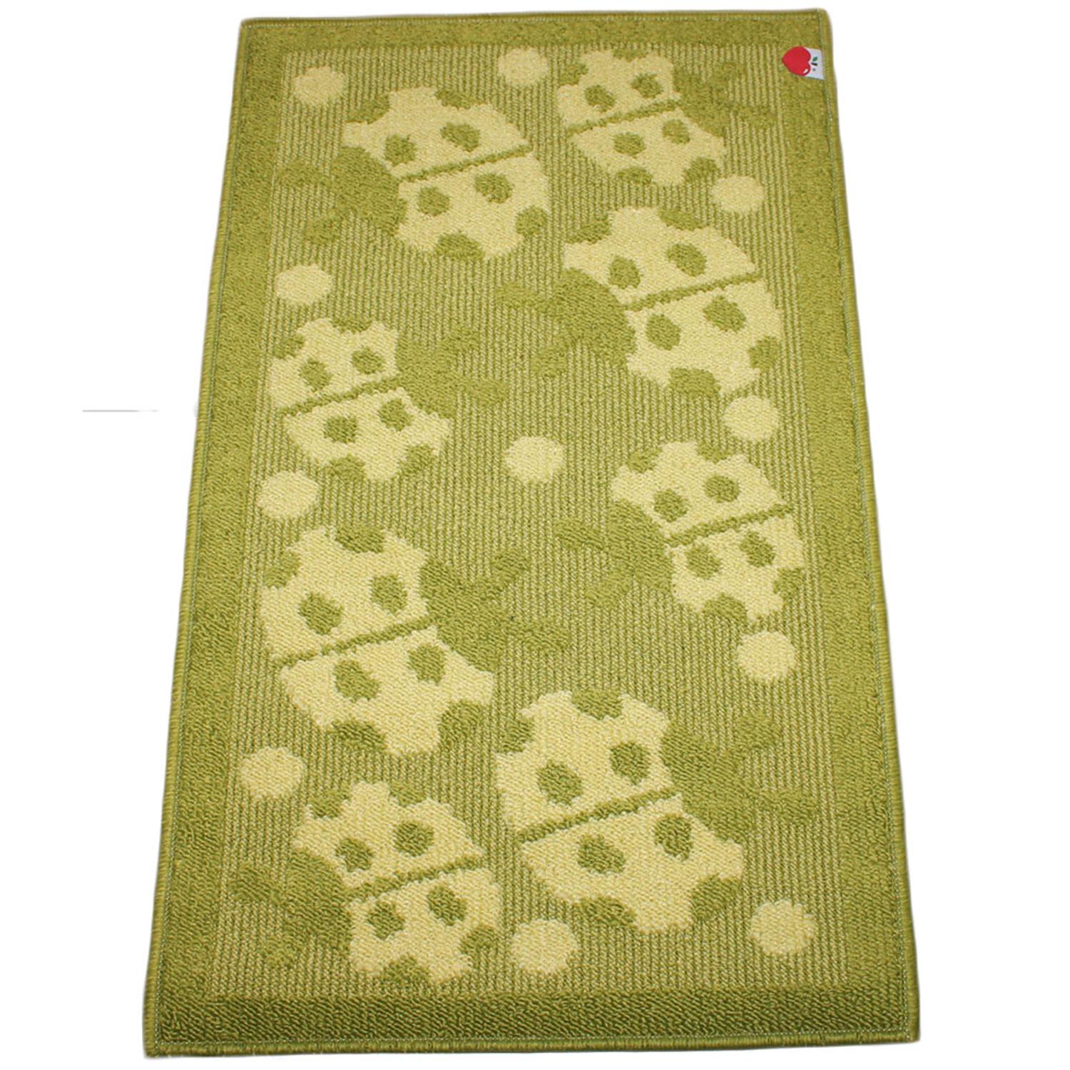 PERLARARA - Tappeto Cucina Antiscivolo Road 57x95 cm - Pelo Rasato Verde