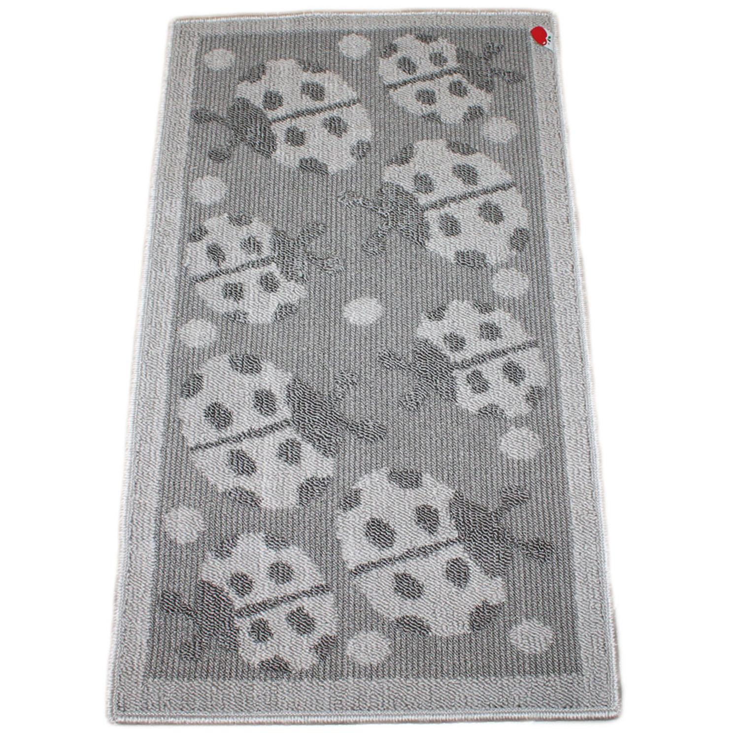 PERLARARA - Tappeto Cucina Antiscivolo Road 57x130 cm - a Pelo Rasato Grigio