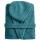 Happidea Accappatoio Uomo e Donna in Spugna di Cotone con Cappuccio Blu Pavone tg L