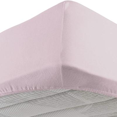Daunenstep Lenzuolo con gli angoli elastici singolo una piazza Vivacolor Rosa_