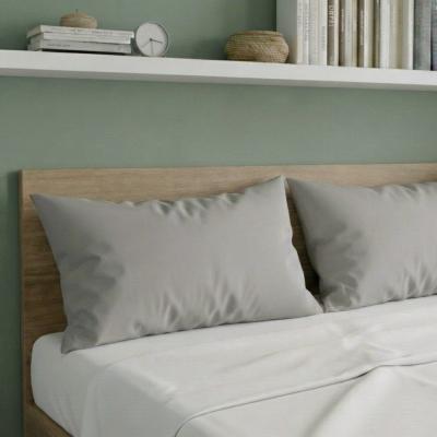 Perlarara Happidea Set 2 Federe in Cotone Tinta unita 50x80 cm Perla