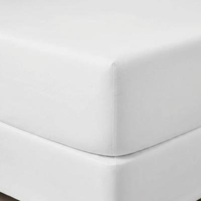 Perlarara Lenzuolo sotto con Angoli Matrimoniale in Cotone due piazze 180x200 cm Bianco