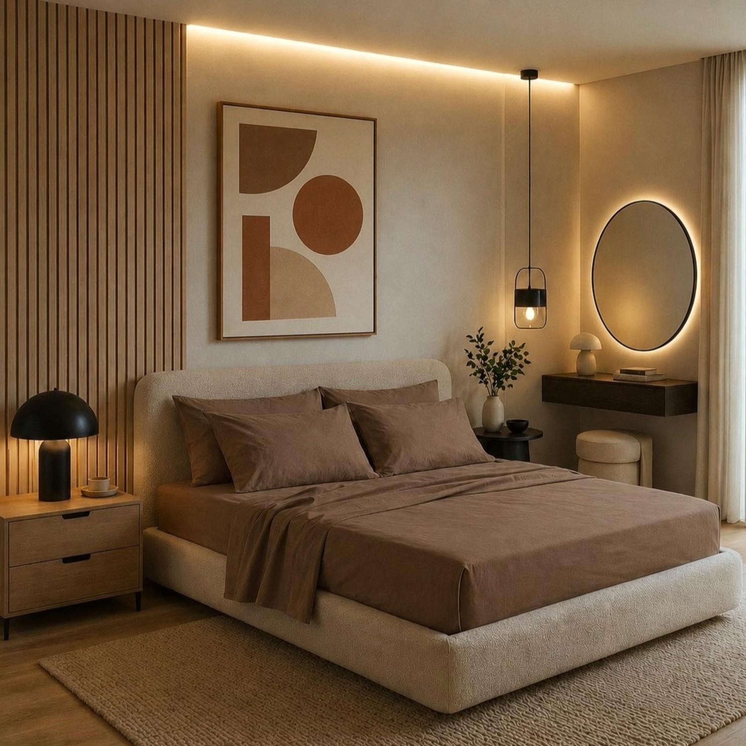 Perlarara Happidea Completo Letto Singolo Cotone Tinta Unita Biscotto