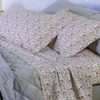 Mirabello Completo Letto Piazza e Mezza Flanellina Soft Piccole Rose R03 Lenzuola Flanella Puro Cotone Antipilling