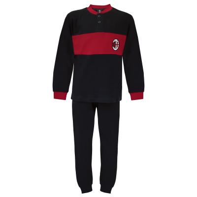 Milan - Pigiama Interlock Ragazzo 10 - Nero