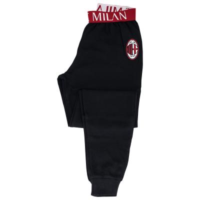 Milan - Pigiama Interlock Ragazzo 10 - Nero_