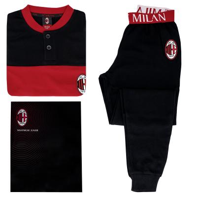 Milan - Pigiama Interlock Ragazzo 10 - Nero_