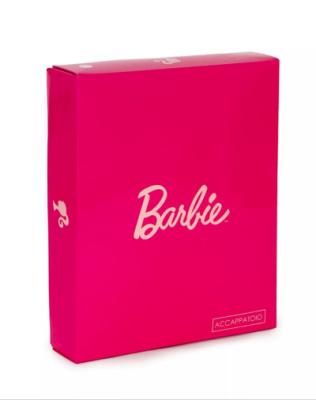 Barbie Accappatoio in spugna Ricamato Rosa e Fucsia per Bambina Ragazza con Cappuccio 3/4 Anni_