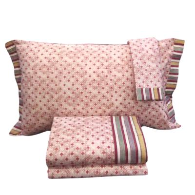 Cogal Completo Letto Matrimoniale Chamonix Sepia Rose Lenzuola Flanella Puro Cotone Antipilling