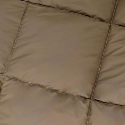 PERLARARA Plaid in Puro Piumino di Piuma d' Oca 725 Fil Power Invernale Morbidissimo 130x180 cm Double Face Caffè Beige_