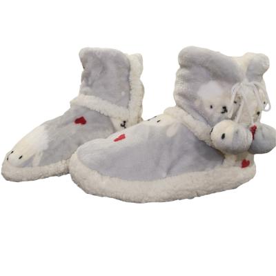 Daunex Pantofole con Antiscivolo Donna PON PON Timmy Grigio 36/38 Invernale in Pile Agnellato