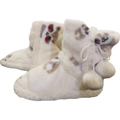 Daunex Pantofole con Antiscivolo Donna PON PON Raccoon Tortora 36/38 Invernale in Pile Agnellato