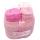 Cogal, Lavette set 4 pezzi 30x30 cm, Spugna di Puro Cotone, Asciugamano Bagno in Cestino porta lavette Rosa