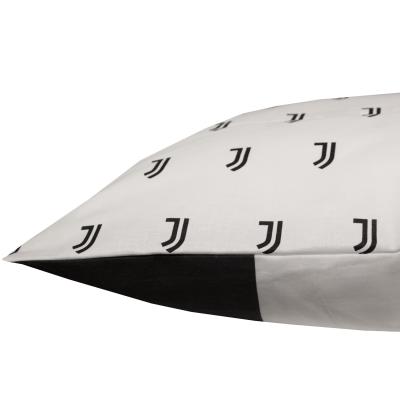 Juventus Federa Cuscino Culla Baby Ufficiale 40x60,  Regalo Neonato, Cotone Anallergico Bianco Nero_