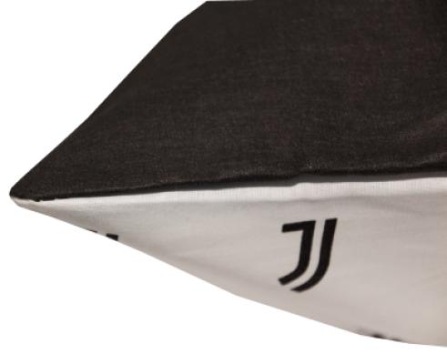 Juventus Federa Cuscino Culla Baby Ufficiale 40x60,  Regalo Neonato, Cotone Anallergico Bianco Nero_