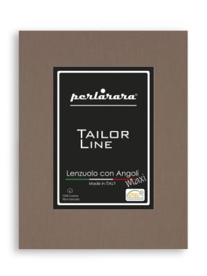 PERLARARA Lenzuolo Singolo con Angoli, Lenzuolo Cotone Sotto 90x200 cm Elastic-Fit anche per Materasso Alto Tortora