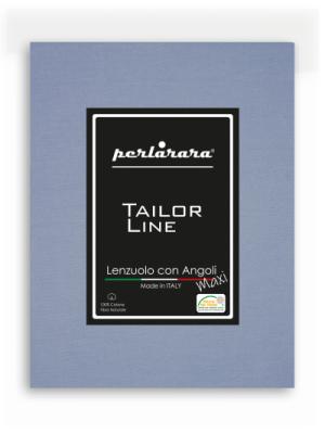 PERLARARA Lenzuolo Una Piazza e Mezza con Angoli, Lenzuolo Cotone Sotto 120x200 cm Elastic-Fit anche per Materasso Alto Smoke Blu_