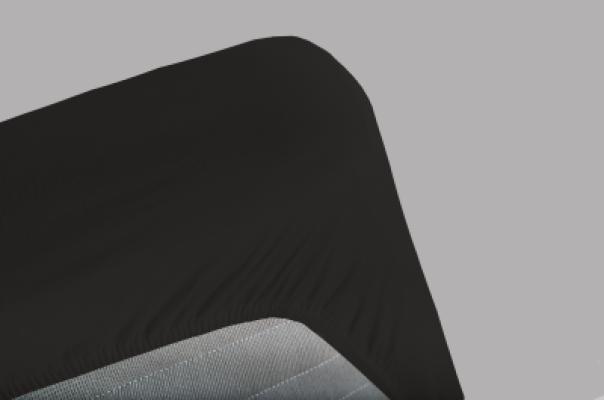 PERLARARA Lenzuolo Una Piazza e Mezza con Angoli, Lenzuolo Cotone Sotto 120x200 cm Elastic-Fit anche per Materasso Alto Nero_