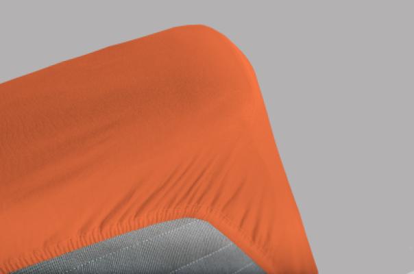 PERLARARA Lenzuolo Una Piazza e Mezza con Angoli, Lenzuolo Cotone Sotto 120x200 cm Elastic-Fit anche per Materasso Alto Orange_