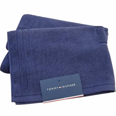 Tommy Hilfiger Tappeto Bagno Scendidoccia 60x120 cm 100% spugna di puro cotone lavabile in lavatrice Navy_