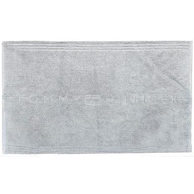 Tommy Hilfiger Tappeto Bagno Scendidoccia 50x80 cm 100% spugna di puro cotone lavabile in lavatrice Silver