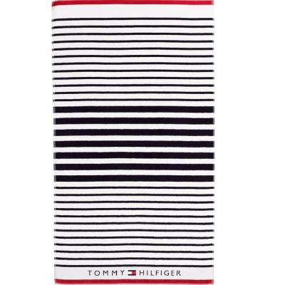 Tommy Hilfiger Telo Mare in Spugna di Cotone Cinigliato - Sailor