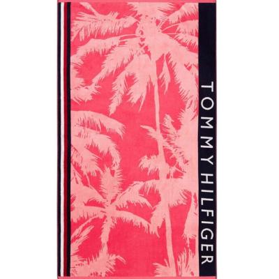 Tommy Hilfiger Telo Mare in Spugna di Cotone Cinigliato - Paradise