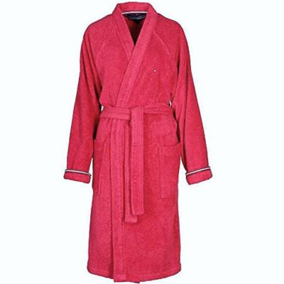 Tommy Hilfiger - Accappatoio in Spugna di Puro Cotone Kimono senza Cappuccio, Uomo Donna S Red