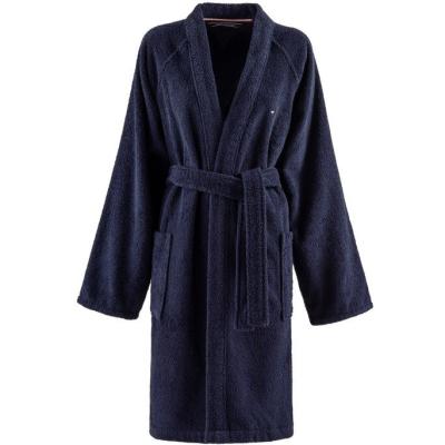 Tommy Hilfiger - Accappatoio in Spugna di Puro Cotone Kimono senza Cappuccio, Uomo Donna S Blu Navy