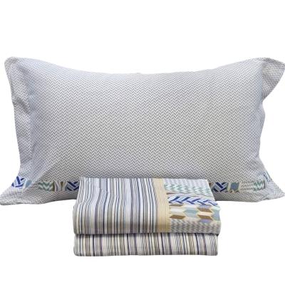 Cogal Completo Letto Singolo Chamonix Azzurro Polvere Lenzuola Flanella Puro Cotone Antipilling