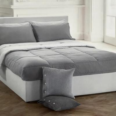 Bellora Trapunta Matrimoniale Invernale Molto Calda in Puro Percalle di cotone 100%, Piumone Letto Matrimoniale Percolours 70n Grigio