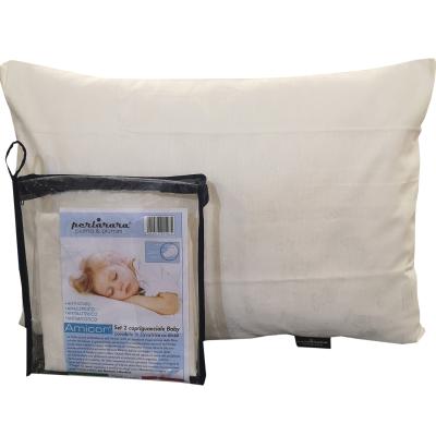 Perlarara Set 2 Copricuscini 40x60 Cuscino Bambini AMICOR Antiacaro Anallergico Antibatterico Antimicotico