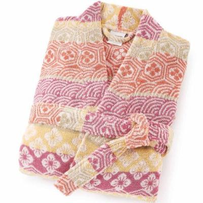 Bassetti Granfoulard Accappatoio Uomo e Donna in Spugna a Kimono Hanami 41, Morbida Spugna di Cotone Jacquard M_