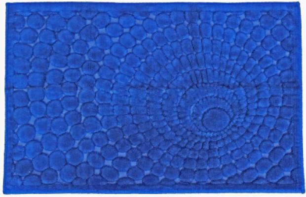 Perlarara Tappeto Bagno Glamour 65X100 Cm In Cotone Blu Glamour_