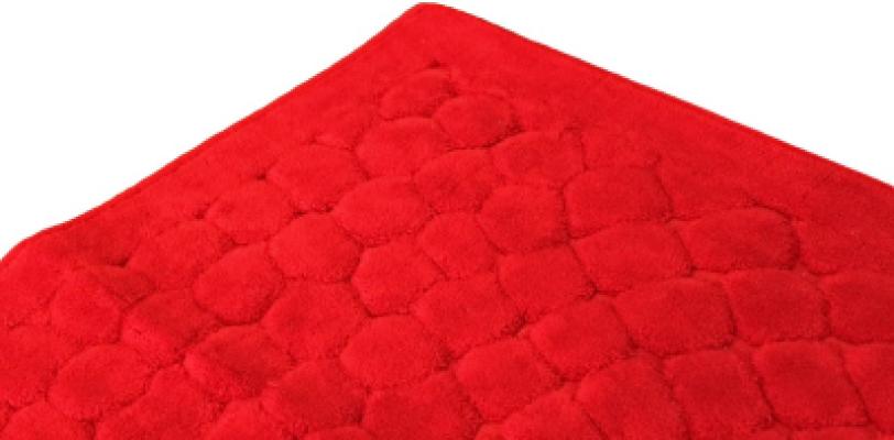 Perlarara Tappeto Bagno Glamour 65X130 Cm In Cotone Rosso Glamour_