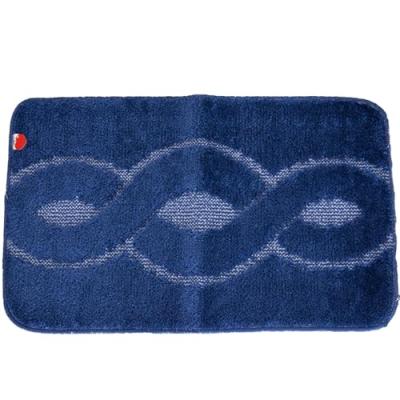 Perlarara Tappeto Bagno Infinity 50X110 Cm In Cotone Blu_