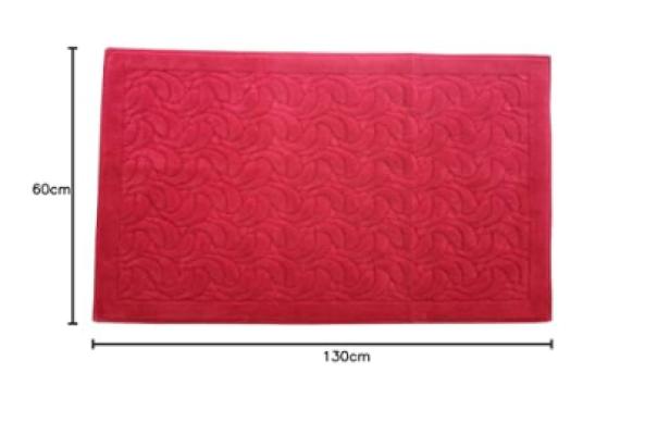 Perlarara Tappeto Bagno Irina 60X130 Cm In Cotone Rosso Irina_