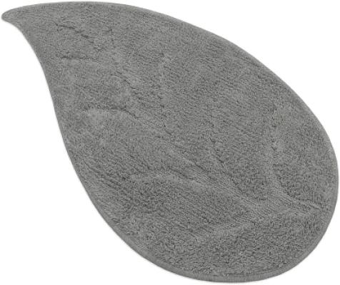 Perlarara Tappeto Bagno Leaf 55X110 Cm In Cotone Antracite Leaf_