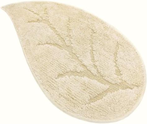 Perlarara Tappeto Bagno Leaf 55X110 Cm In Cotone Beige Leaf_