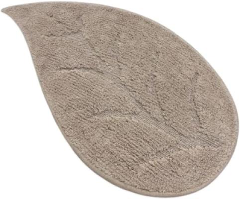 Perlarara Tappeto Bagno Leaf 55X110 Cm In Cotone Terra Leaf_