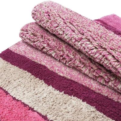 Perlarara Tappeto Bagno Merida 65X120 Cm In Cotone Fucsia_