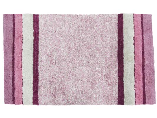 Comera Tappeto Bagno Merida 65X120 Cm In Cotone Rosa_