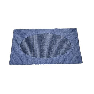 Perlarara Tappeto Bagno Noah 55X110 Cm In Cotone Blu_