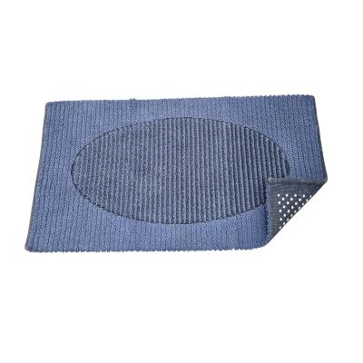 Perlarara Tappeto Bagno Noah 55X110 Cm In Cotone Blu_