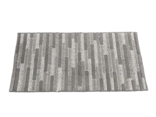 Perlarara Tappeto Bagno Salima 55X110 Cm In Cotone Grigio Salima_