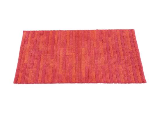 Perlarara Tappeto Bagno Salima 55X110 Cm In Cotone Rosso Salima_